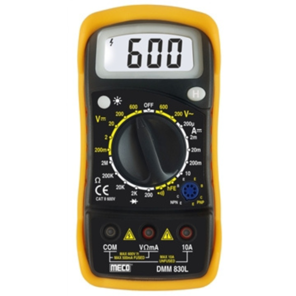 MECO 3½ DIGIT 2000 COUNTS DIGITAL MULTIMETER DMM 830L