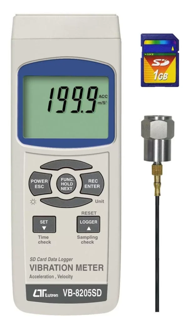 LUTRON VB-8205SD - SD CARD DATA RECORDER, VIBRATION METER, ACCLERATION, VELOCITY