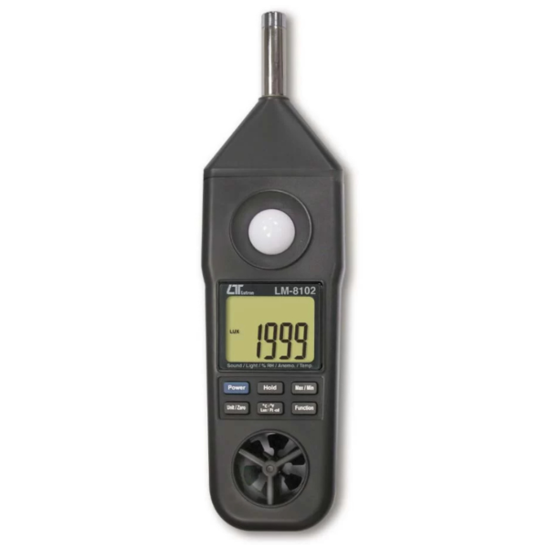LM-8102 (5 IN 1 METER, SOUND LEVEL METER, HUMIDITY, LIGHT, ANEMOMETER, TYPE K TEMP, RS-232/USB)