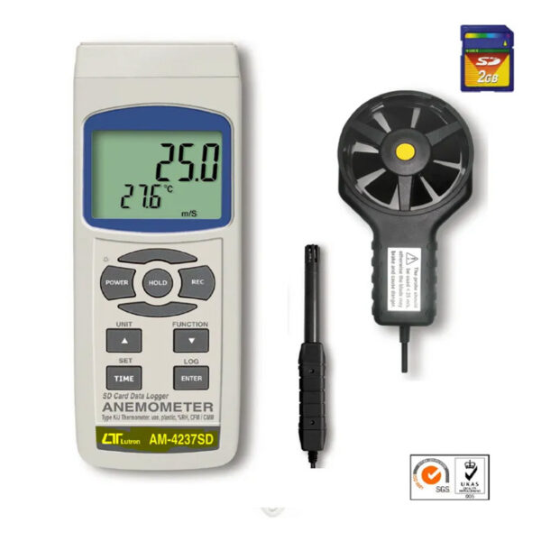 LUTRON AM 4237 SD Data Logger Anemometer