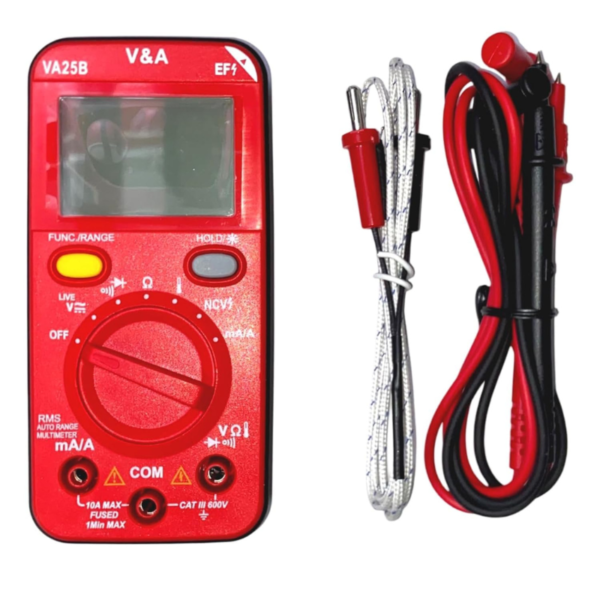 V&A VA25B, Data Hold, Smart Auto Range Pocket Size True RMS Digital Multimeter
