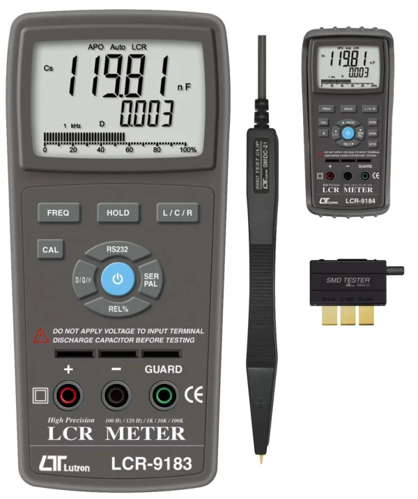 Lutron LCR-9183 LCR METER, PROFESSIONAL 100 Hz╱120 Hz╱1 KHz╱10 KHz╱100 KHz