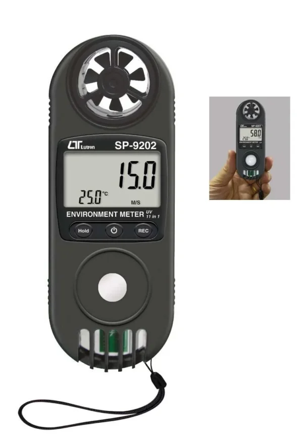 Lutron 11 in 1 ANEMOMETER, HUMIDITY/ TEMP. ,Barometer, Altitude, UV ENVIRONMENT METER + UV light  Model : SP-9202